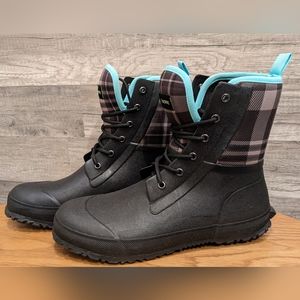 NEW Rubber & Neoprene Lace-up Boots - Never Worn